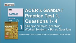 ACERs GAMSAT Practice Test 1 Questions 14 Biology embryos Worked Solutions  Bonus Questions [upl. by Esialb473]