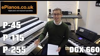 Yamaha P45 vs P115 vs P255 comparison  What piano should I buy [upl. by Oigres]