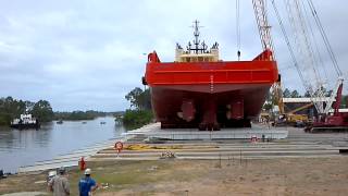 Gulf ship in gulfport mississippi launching boat [upl. by Meakem]