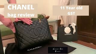 CHANEL Bag Review on an 11 Year old GST bag  Grand Shopping Tote [upl. by Arnold]