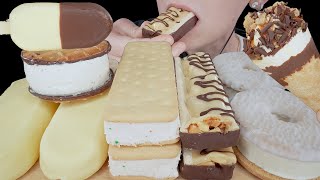 ASMR White Chocolate Ice Cream Magnum Donut Cookie Sandwich HaagenDazs Butter Cookie Cone Kind [upl. by Matthew]