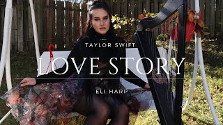 LOVE STORY  TAYLOR SWIFT  HARP COVER [upl. by Riocard213]