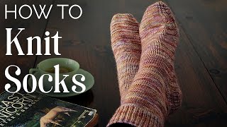 TUTORIAL How to KNIT SOCKS [upl. by Nifares]