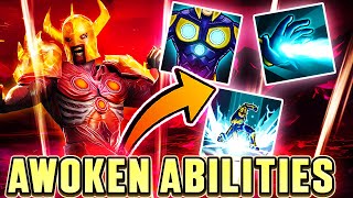 Marvel Strike Force Nova amp Knowhere Gameplay ALL AWAKENED ABILITIES [upl. by Vaios]