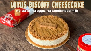 World’s Best Lotus Biscoff Cheesecake Recipe No egg No bake No Condensed Milk [upl. by Trauner]