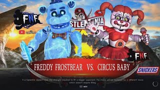 WWE 2K22 FIVE NIGHTS AT FREDDYS FACE OFF FREDDY FROSTBEAR VS CIRCUS BABY NO EDITS FNF PRESEASON [upl. by Teodor]