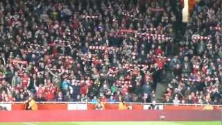 The Emirates after Walcotts equalizer VS Liverpool HD [upl. by Gernhard565]