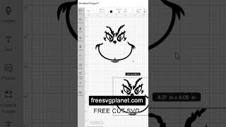 Grinch svg free shorts youtubeshorts christmas cricut cutsvg freesvg [upl. by Minsat]