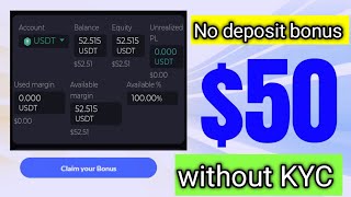 50 No deposit bonus crypto No deposit bonus without kyc crypto trading 2024 [upl. by Kampmann]