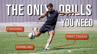 The ONLY MUST DO 10 Drills You NEED to Become a Professional Footballer [upl. by Eisenhart]