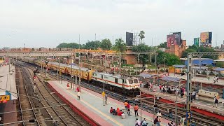 Godda Tatanagar Express making its way at Bhagalpur Junction hauled by Wap7 happydiwali [upl. by Tybald348]