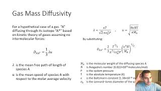 Mass Transfer in English  11  Estimating binary gas diffusivity using the Kinetic Theory of Gases [upl. by Marijo1]