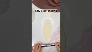 The only bagel shaping method you need baking sourdough food technique easy youtubeshorts [upl. by Aihcrop]