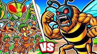 999999 ANT ARMY vs MASSIVE BEE in Pocket Ants [upl. by Kwang]