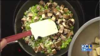 Seasons 52 executive chef makes herb amp mushroom stuffing from scratch [upl. by Nashbar]