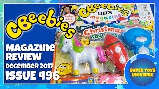 Cbeebies Magazine December 2017 issue 496  Christmas edition  Bing Hey Duggee Justins House [upl. by Dloreh]