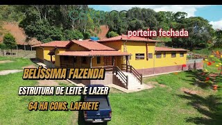 Cener Imóveis 2723 Belíssima fazendade 64 ha com estrutura de leite por 3 200 mil de port fechada [upl. by Nedloh]