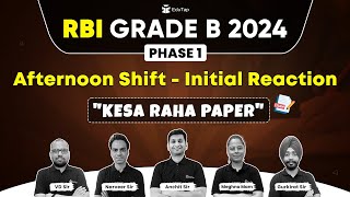 🔴 RBI Grade B 2024 Phase 1 Exam Analysis  RBI 2024 Exam Level  RBI Phase 1 Exam Review  EduTap [upl. by Eddi]