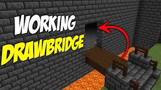 FAST Working Drawbridge with Command Blocks [upl. by Hussey]