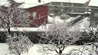 Nevicata di primavera ad Almenno San SalvatoreBG 18032013 [upl. by Lrem840]