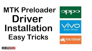 Vivo Oppo mtk Preloader Driver Installation [upl. by Fechter]