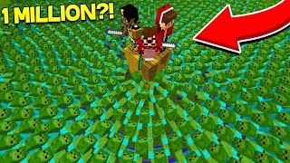 3 YouTubers vs 1 MILLION Zombies in Minecraft [upl. by Nide427]