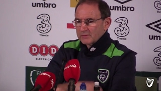 VIDEO Ireland manager Martin ONeill on Seamus Coleman injury [upl. by Yrailih]