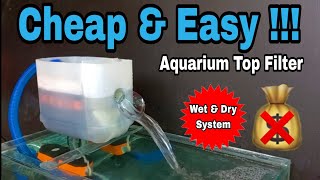 Aquarium top filter DIY  Fish tank filter DIY [upl. by Vivia48]