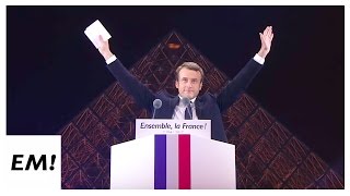 Élection présidentielle  Revivez le discours d’Emmanuel Macron au Louvre [upl. by Eanom169]