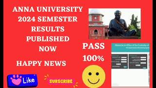 Anna university 2024 APRMAY semester exam result published now 🎉 [upl. by Giule799]