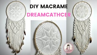 Macrame DREAM CATCHER with Feathers and Beads [upl. by Akemot532]