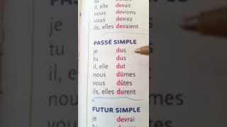 Le verbe devoir au passé simple education maroc français français [upl. by Nike]