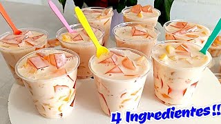 Postre Fácil para Vender Con tan Solo 4 Ingredientes POSTRE FRIOGELATINA DURAZNO CRIS EN LA COCINA [upl. by Elita748]