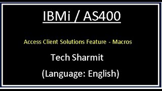 IBMi AS400  Macros in as400  rpgle programming tutorial  as400 for beginners in English [upl. by Olcott]