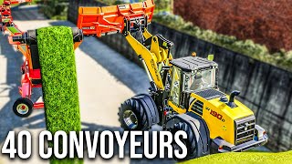 LES CONVOYEURS POUR LENSILAGE   FERME IRRÉALISTE 21 Farming Simulator 19 [upl. by Cam]