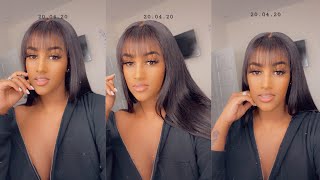 HOW TO CUT YOUR NATURAL BANGS IN 30 INCH LACE WIG FT ALIPEARL HAIR [upl. by Lazar734]