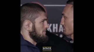 Khabib vs Max Holloway face off [upl. by Karlin]