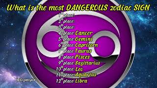 What is the most DANGEROUS zodiac SIGN Ranking [upl. by Dysart]