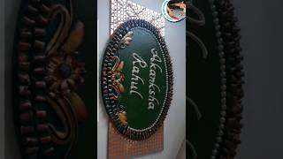 Try This Beautiful Nameplate on This Diwali  Mosaic Art Diwali Mosaic Nameplate short diy [upl. by Lama]