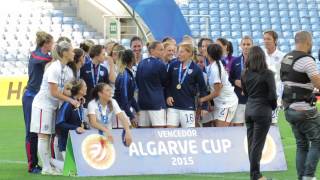 Algarve Cup 2015 USWNT vs France Final  smile for the winners picture [upl. by Retswerb239]