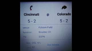 Cincinnati vs Colorado College Football 102624 Prediction [upl. by Evy]