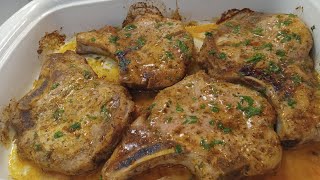 Oven Baked Pork Chops Recipe simplemeals ovenbaked porkchoprecipes budgetfriendly dinnerideas [upl. by Imoyaba747]