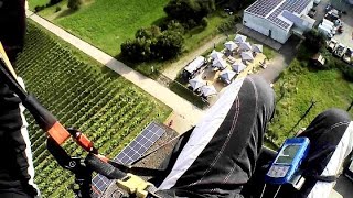 Landung mit dem Gleitschirm in Schriesheim  PARAGLIDER LANDING IN SCHRIESHEIM GERMANY [upl. by Aydiv650]