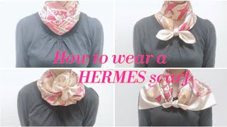 《日本で1番わかりやすい》エルメススカーフ★簡単で華やかな巻き方★scarffashionhermes [upl. by Franek]