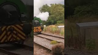 2623 ‘Hawarden’ runs around its train at Dilhorne Park at Foxfield Railway foxfield steamengine [upl. by Aramas]