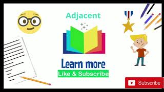 Short Video Meaning of adjacent with examples [upl. by Lilith]