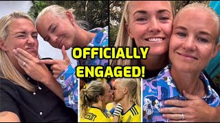 ITS OFFICIAL MAGDA ERIKSSON AND PERNILLE HARDER ENGAGED FROM THE KISS TO THIS INTERNET STUNNED [upl. by Oicnecserc448]