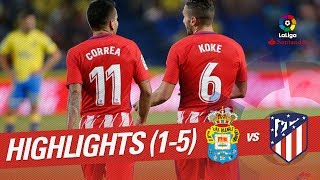 Resumen de UD Las Palmas vs Atlético de Madrid 15 [upl. by Alocin]