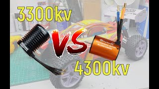 YaiRC  HSP 94107  3300kv vs 4300kv Brushless Motor [upl. by Esahc]