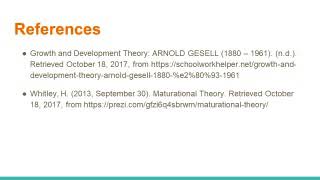 Maturational Theory Arnold Gesell [upl. by Urissa]